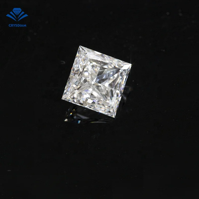 CRYSDIAM Princess Cut SI2 lab grown diamond jewelry wholesale natural diamonds 1 carat diamond price
