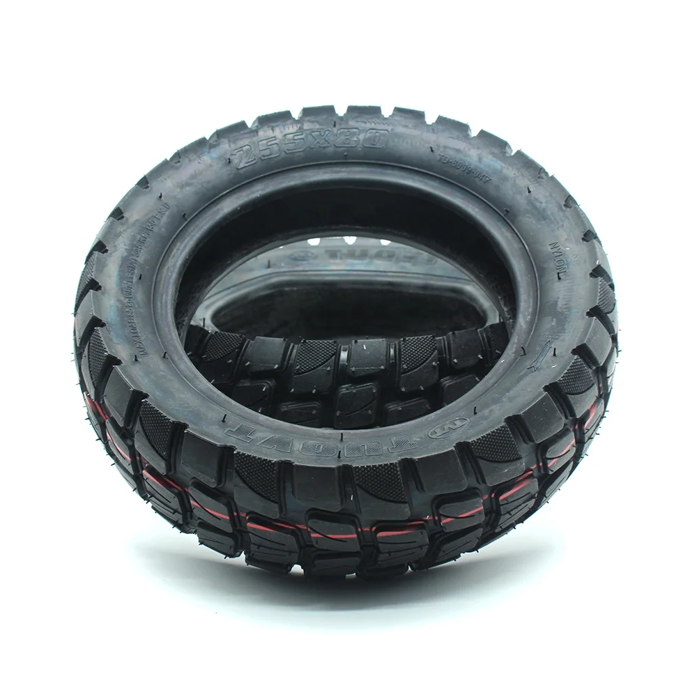 High Quality TUOVT 255*80 mm Cross Country Outer Tire for Zero 10X Electric Scooter Spare Parts Rubber Off Road Rubber Tyre