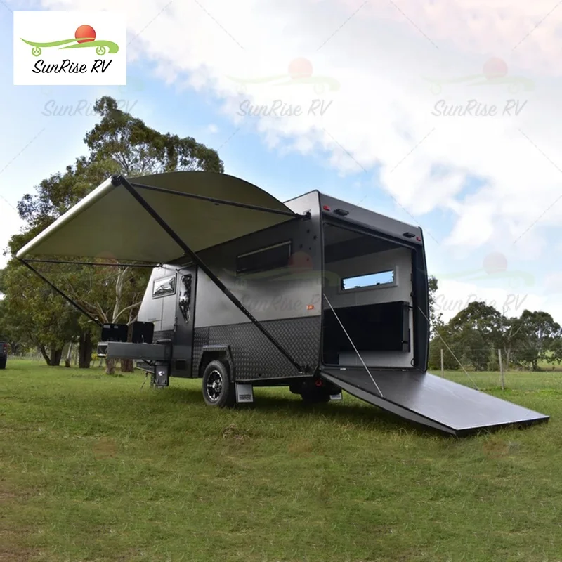 Best Suitable Caravan for sale Lightweight overland Travel Trailer rv camper hybrid toy hauler caravan 4x4 camper Toy Hauler