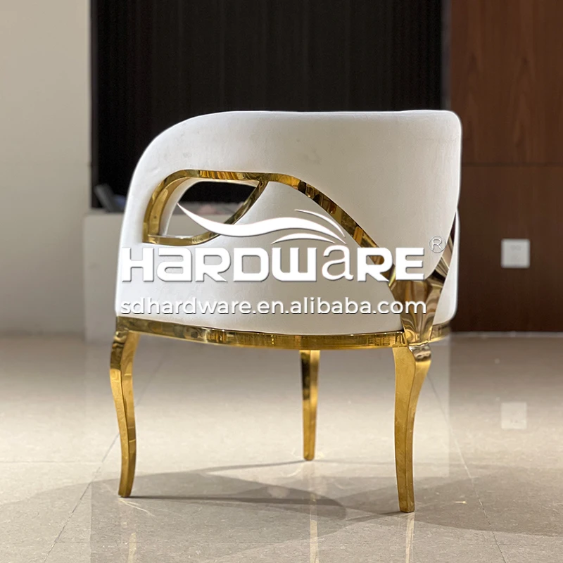 Wedding Rental Reception Stainless Steel Dining Single Royal Throne Chair