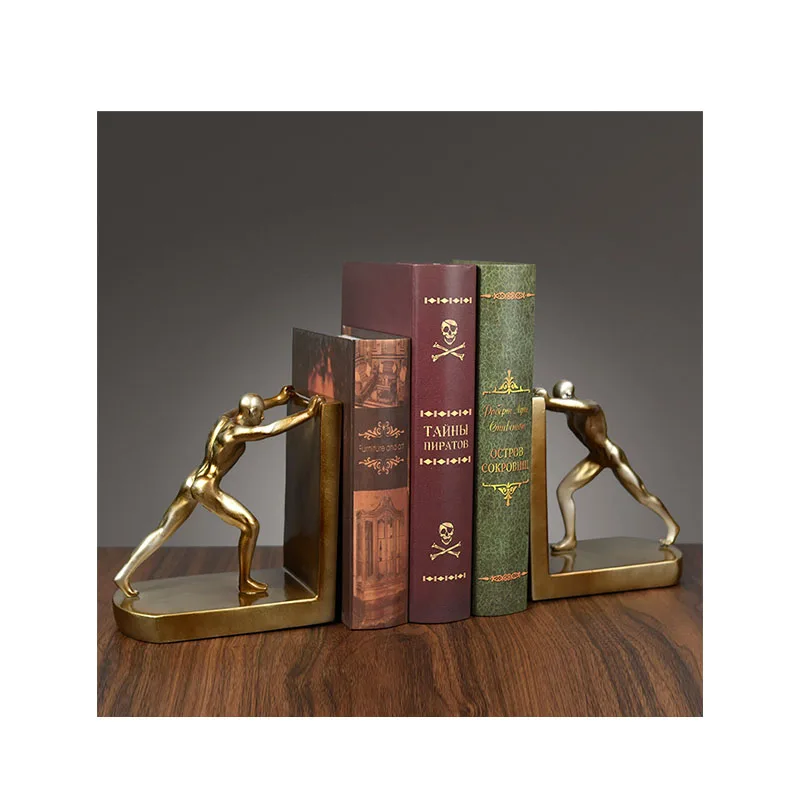 Jiayi Creative Polyresin Bookend Sculpture Gymnastic Men Art Statue Crafts Home Ornaments