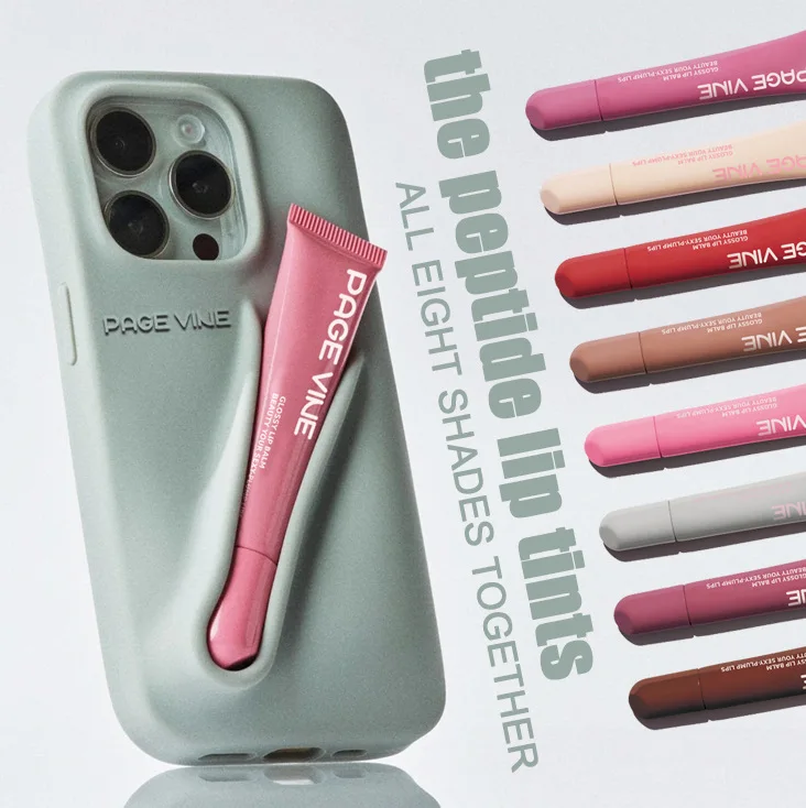 Hot Selling Beauty Cosmetics Nourishing Lip Gloss Glossy Treatment Lipgloss With Phone case