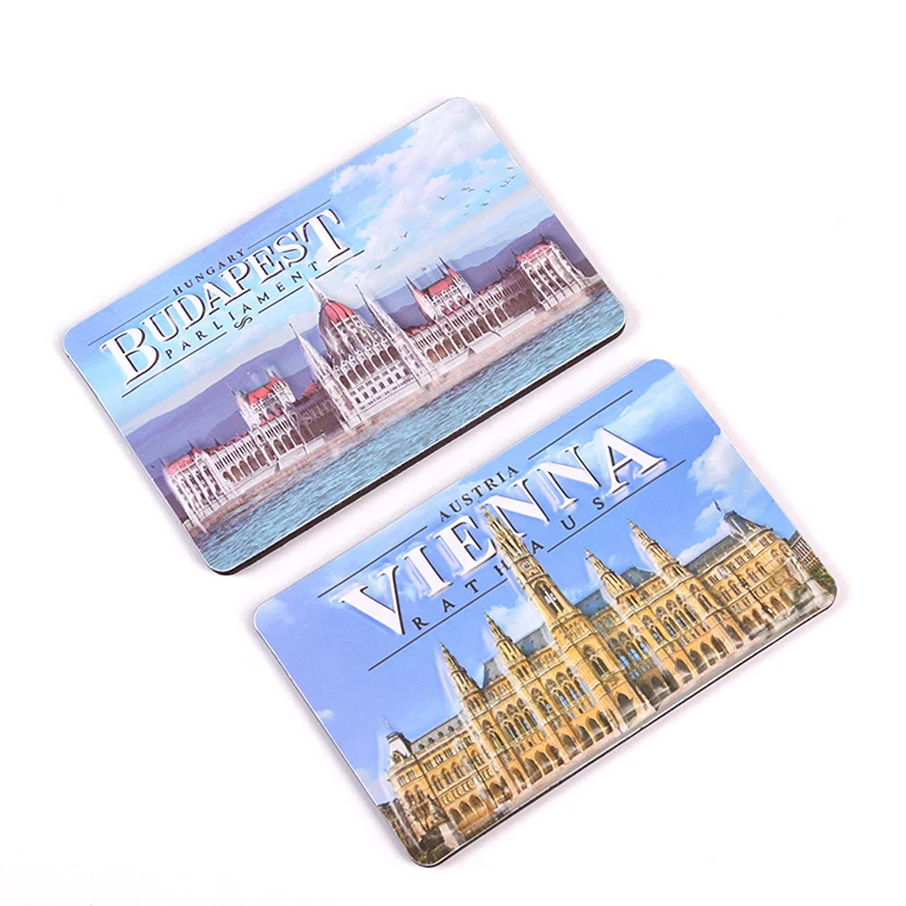 Top Quality National Photo Refrigerator Magnets Tourism Souvenir 3d Aluminum Fridge Magnets Manufacturer