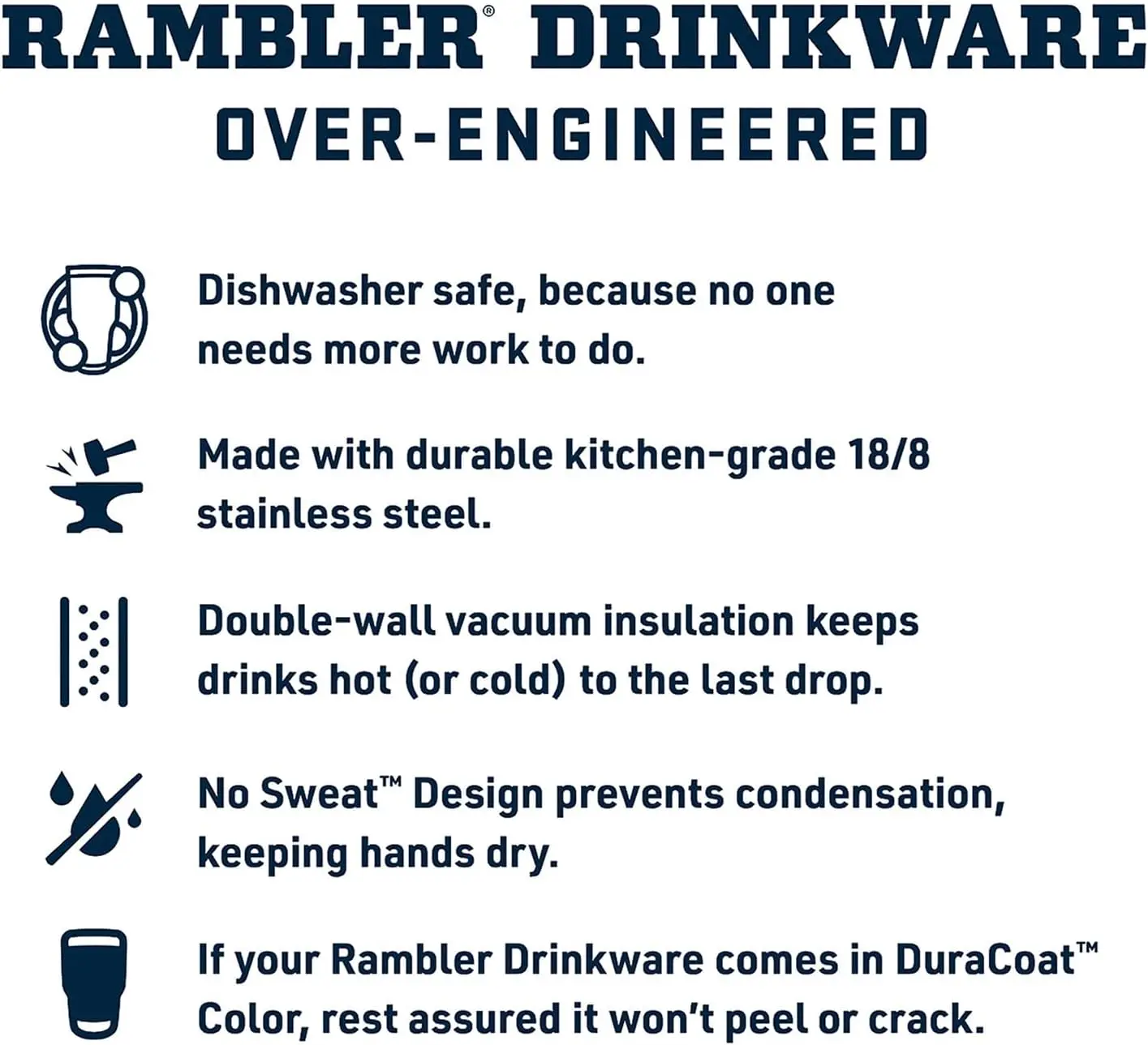 30oz Stainless Steel Vacuum Insulated Tumbler YETY Ramblers MagSlider Lid Black