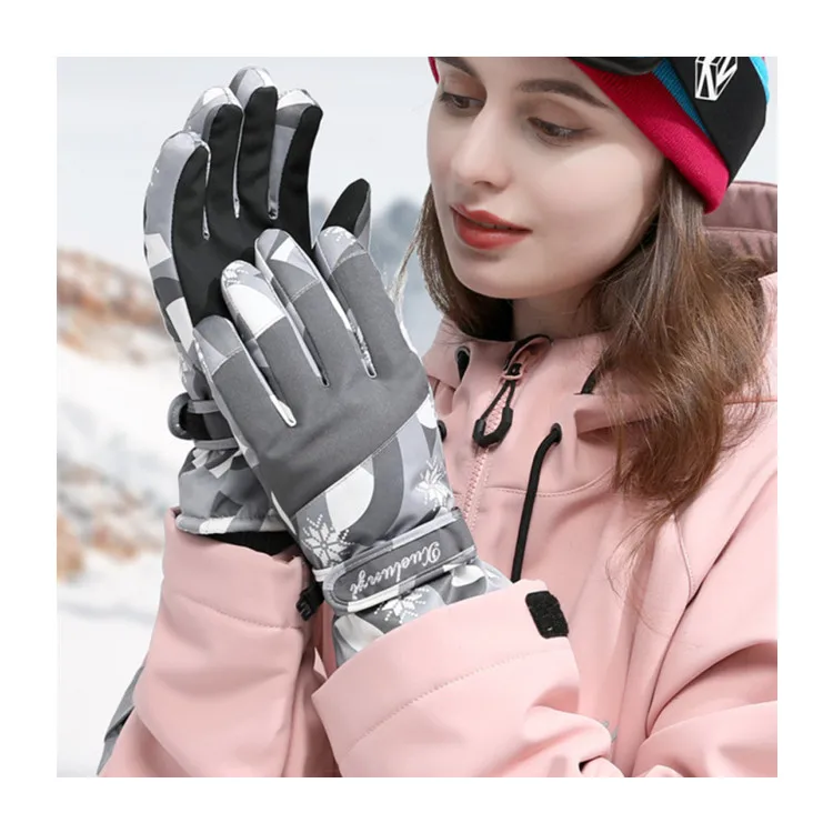 Оптовая продажа, зимние водонепроницаемые ветрозащитные женские зимние теплые зимние перчатки унисекс для сноуборда, водного лыжа