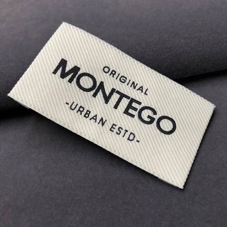 Фабричная оптовая продажа, дешевые тканые этикетки для одежды на заказ