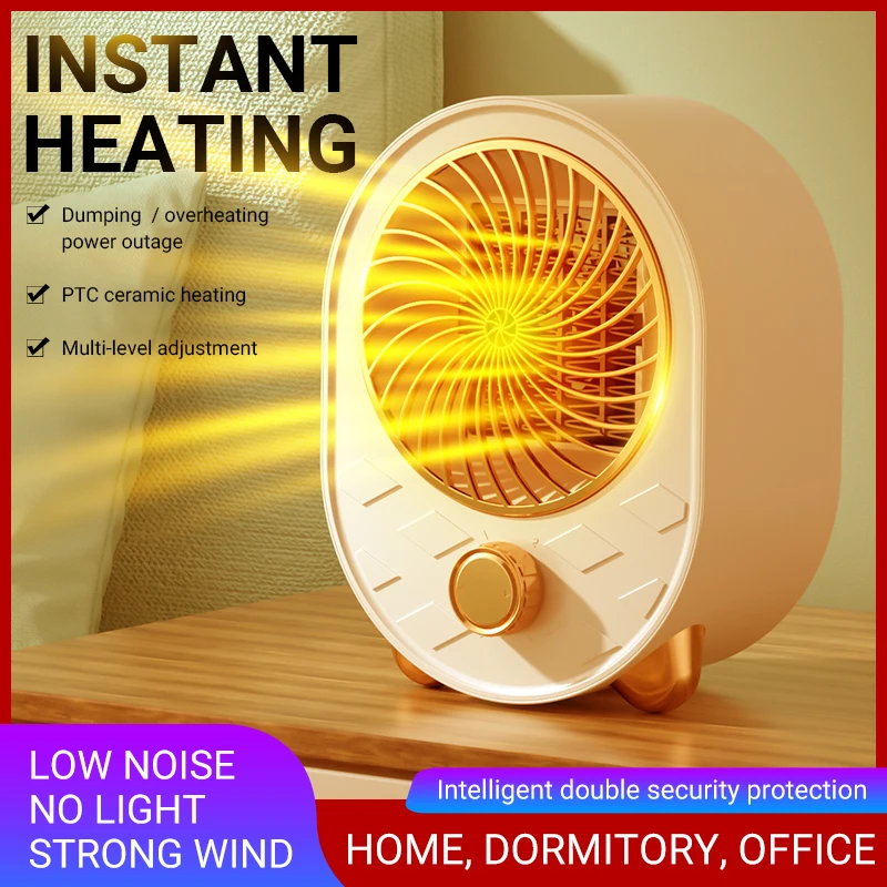 Light luxury simple style desktop heater home office ceramic PTC multi-speed adjustable heater 220V heater