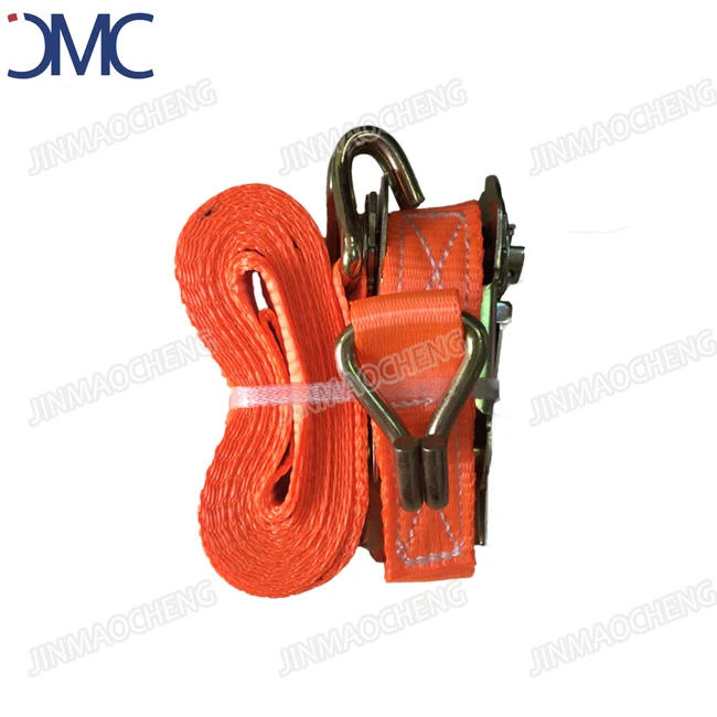 Wholesale 100% Polyester  Retractable Ratchet Tie Down Straps Cargo Lashing Belt China Manufacturer