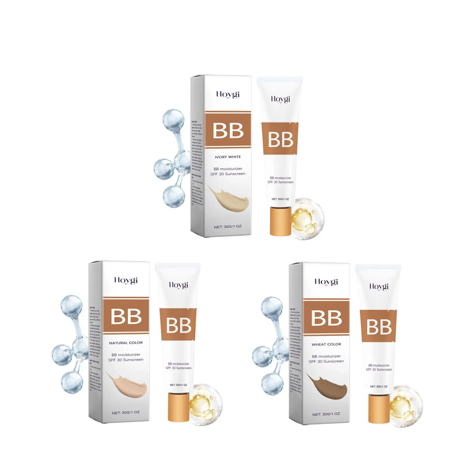 Natural Skin Color BB CC Cream Series Moisturizing Concealer Light Base Isolating Liquid Foundation Nude Makeup Protective