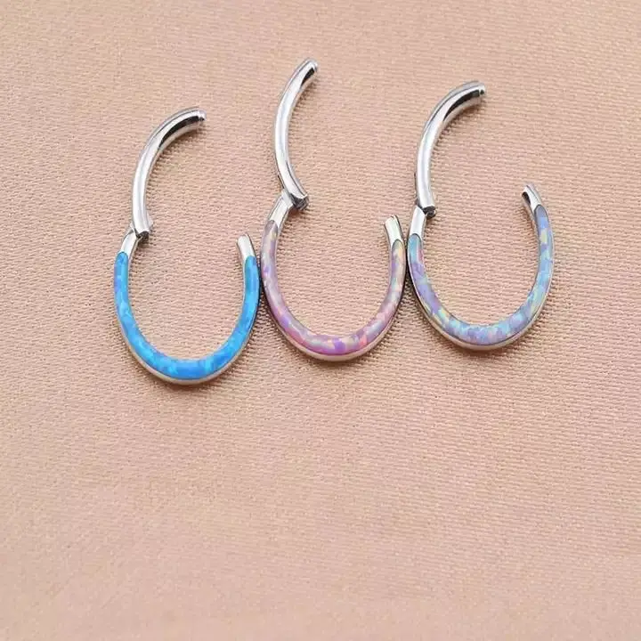 Wholesale Custom Neutral Style Attractive Nose Hoop Ring F136 Titanium Women Sexy Navel Ring Piercing Bulk Piercing Jewelry