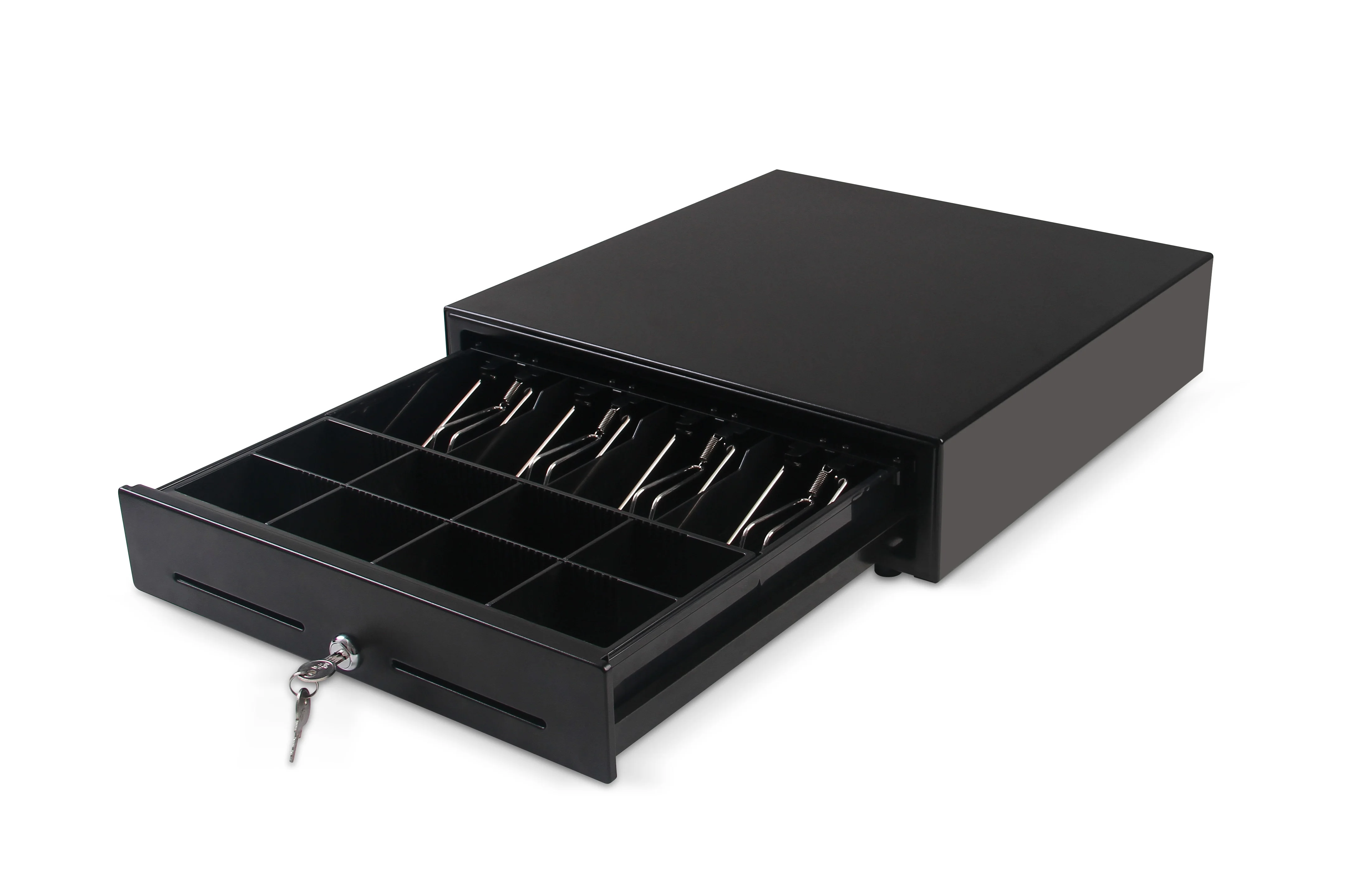 Durable Heavy Duty Cash Register Desk Drawer KR-410 With Metal Tray 4 Bills 8 Coins 12V Cash Drawer For Pos System Register