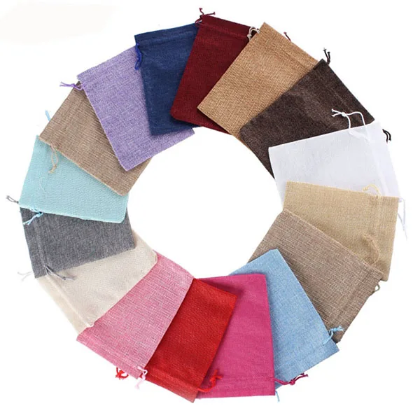Gift Drawstring Pouch Gift Box Packaging Bags For Gift Linen Bags Jewelry Display Wedding Sack Burlap Bag