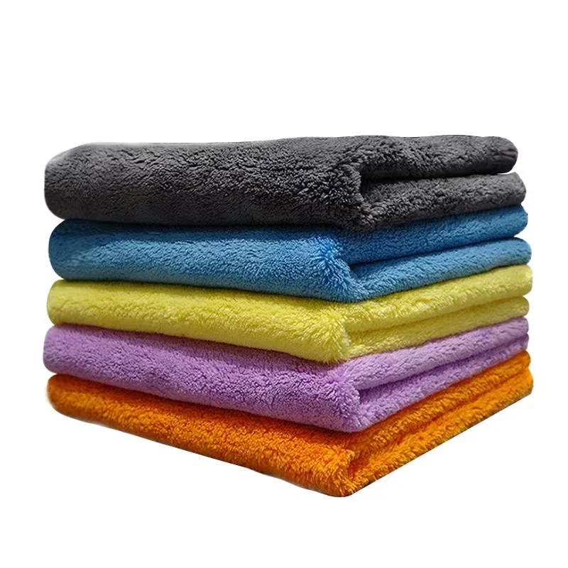 Manufacturer high quality microfiber cleaning cloth towel 1200 gsm thicken machine washable absorbent car washing cloth