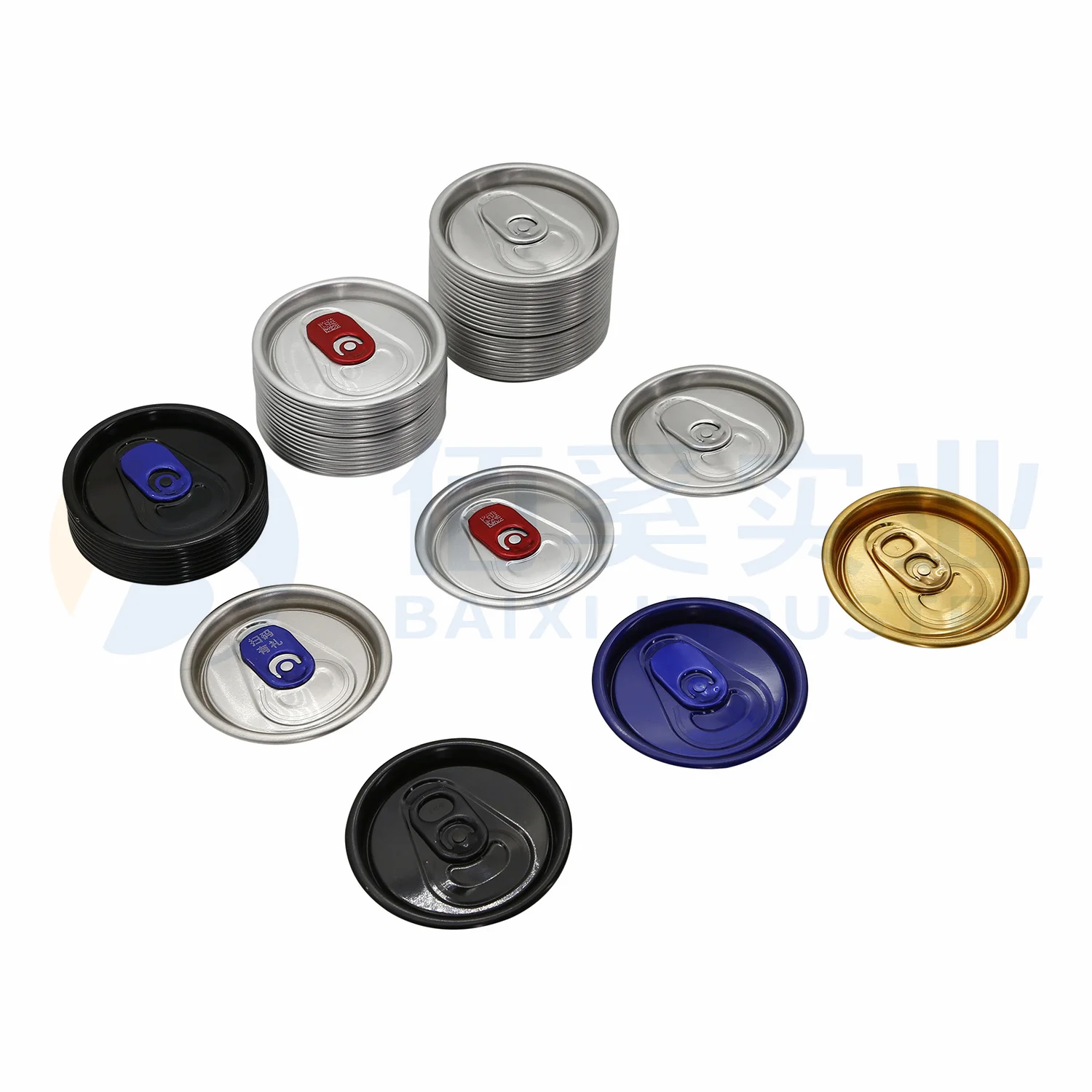 202 diameter black printing sot aluminum can lids