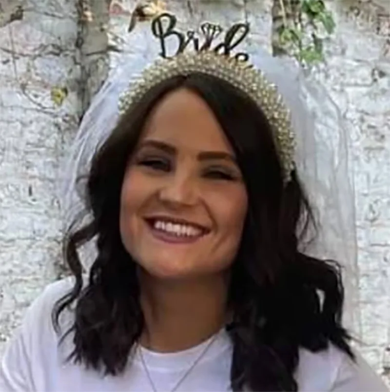 Bachelorette Party Decorations Rhinestone Headband with Detachable Veil Bridesmaid Favor