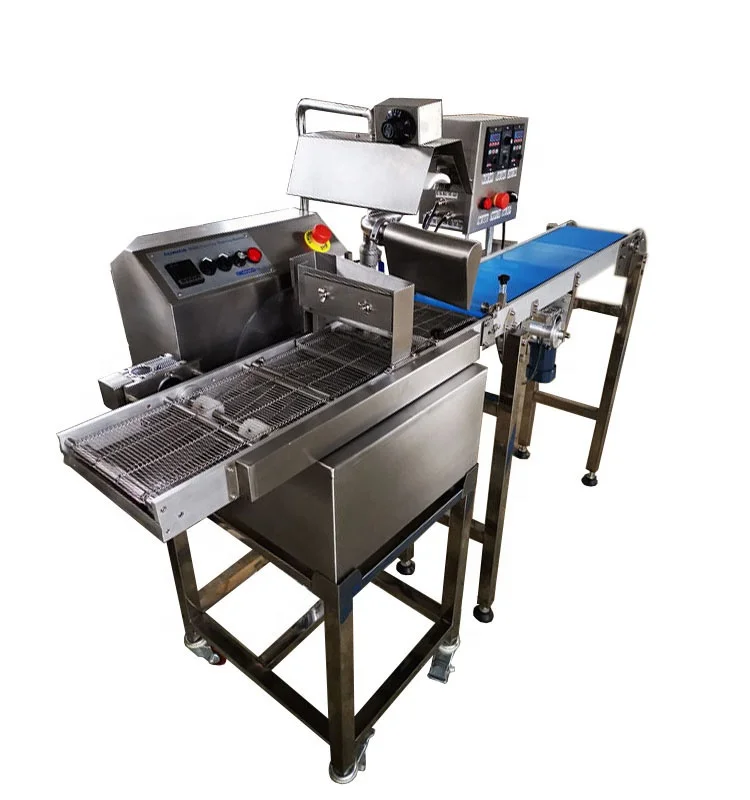 60kg chocolate enrober making machinery/automatic peanut coater/chocolate drops machine