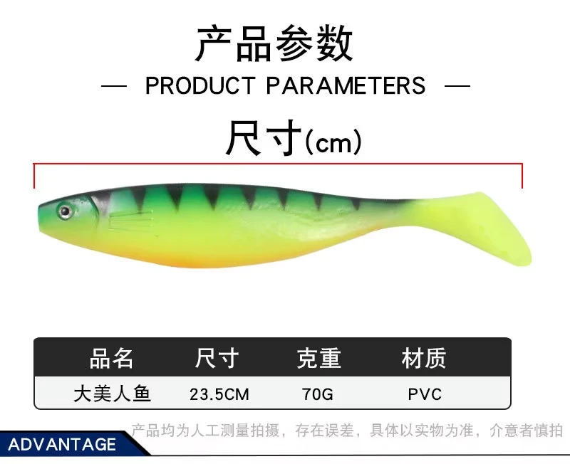 70g 23.5cm White Red Lively Trolling Skirt Top Water Big Game Fish Worm Tuna Softbait Soft Plastic Fishing Lures Baits