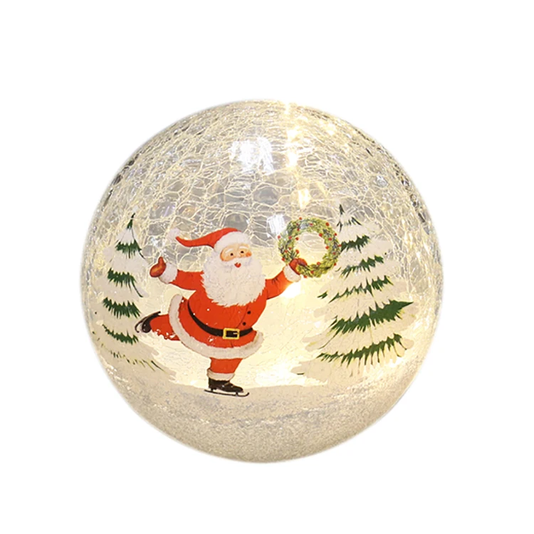 New personalized Led light christmas ornament glass balls