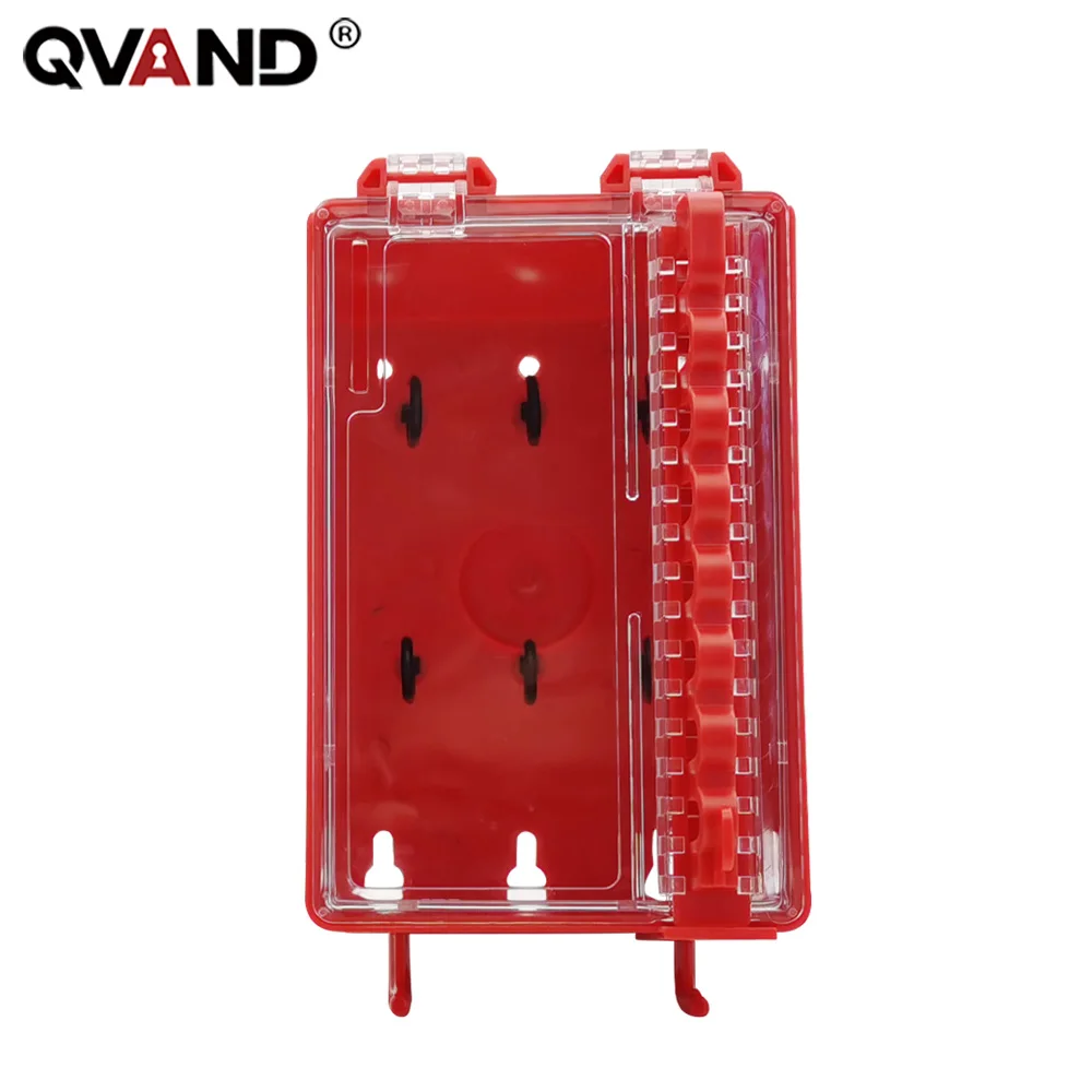 Wall-Mounted Safety Group Plastic Lockout Box for Padlock,Safety Lock Management Lockout Station Kits