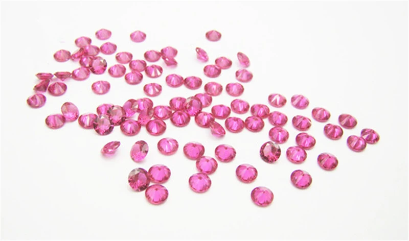
synthetic type lab created ruby red gemstone for necklace 