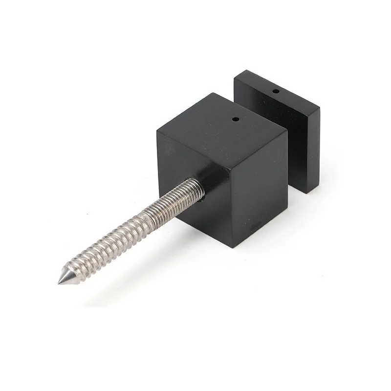 HL Customized Fence Handrail Railing Glass Mounts Stair Railings System Matte Square Glass Standoff stair parts