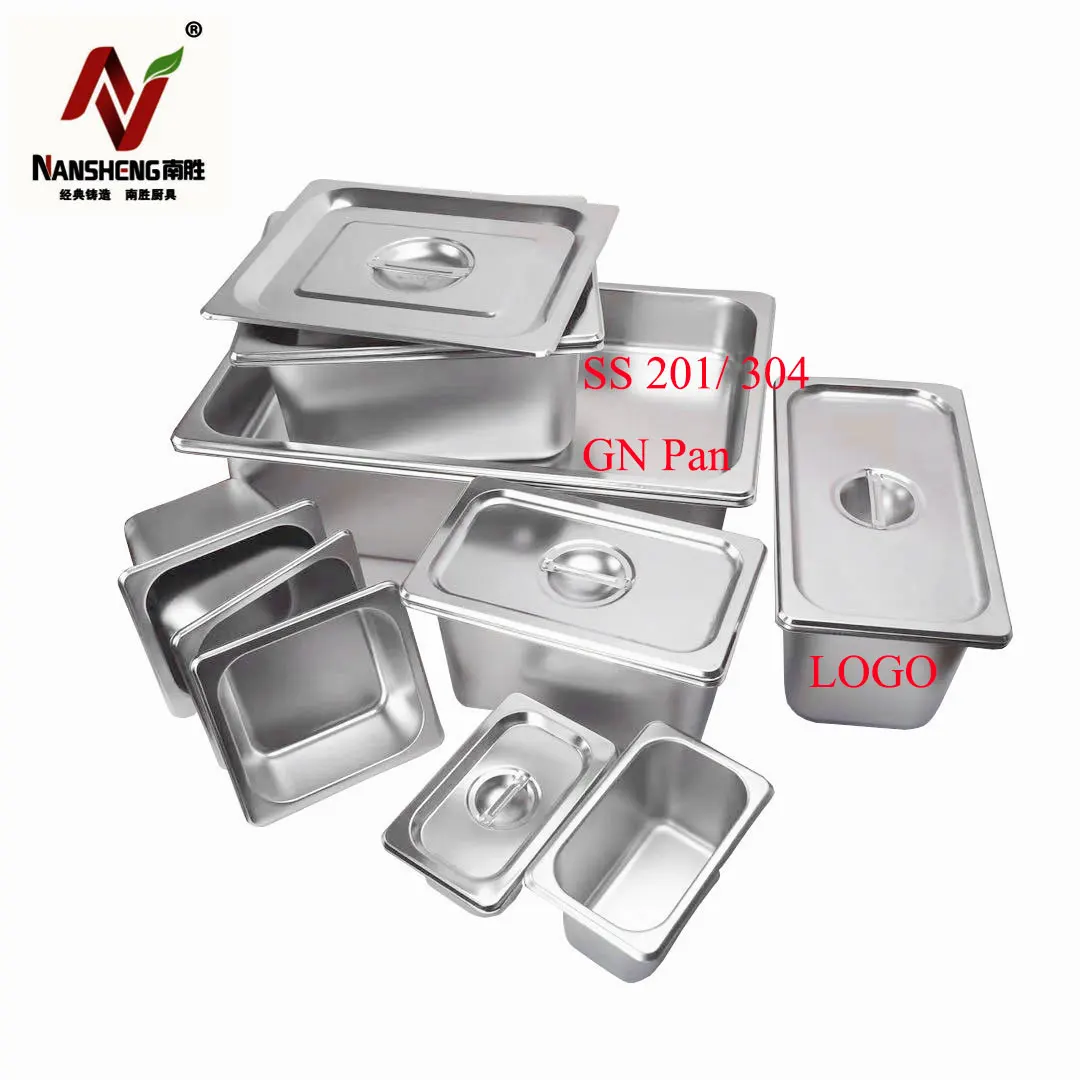 Commercial kitchen catering equipment stainless steel gn food pan gastronorm pan