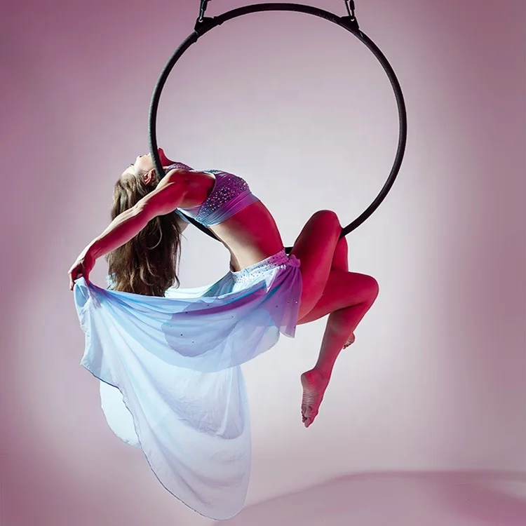 Wholesale Hollow Steel Aerial Lyra Hoop Acrobatics Circle Stainless steel Aerial Yoga Pole Dance Aerial Hoop One Or Two Point