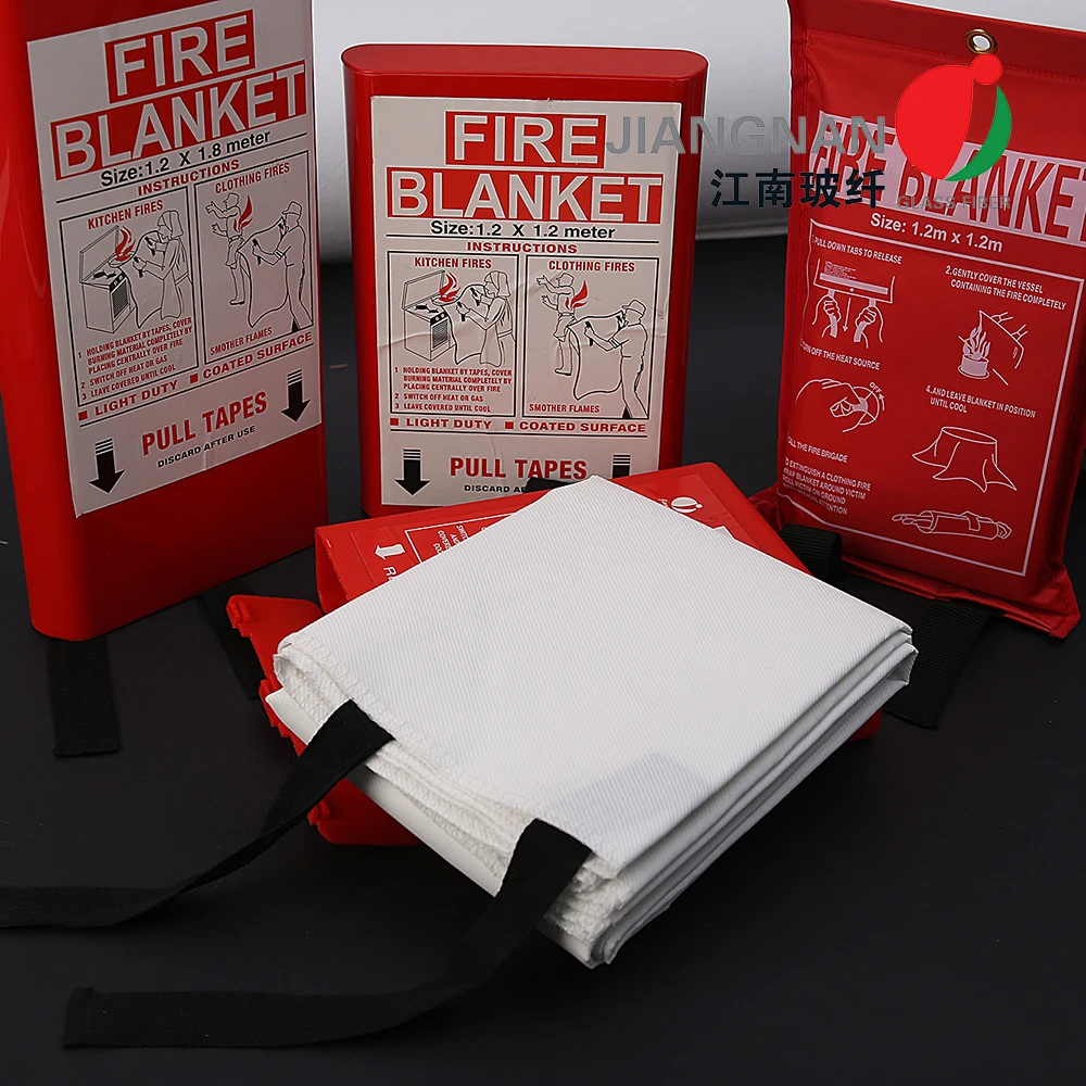 Emergency Heat Insulation Fire Fighting Blanket 1.2mx1.2m Fiberglass Fire Blanket