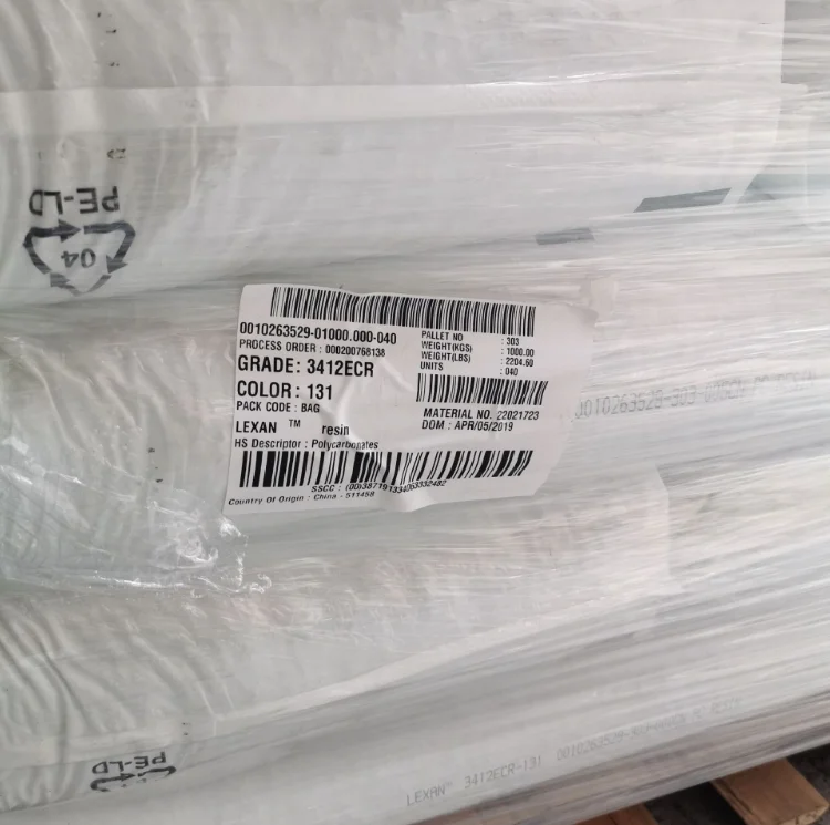 PC+20GF  SABIC LEXAN 3412ECR 131/739 natural/black Resin V0 FR NC Opaque injection molding medium-low viscosity