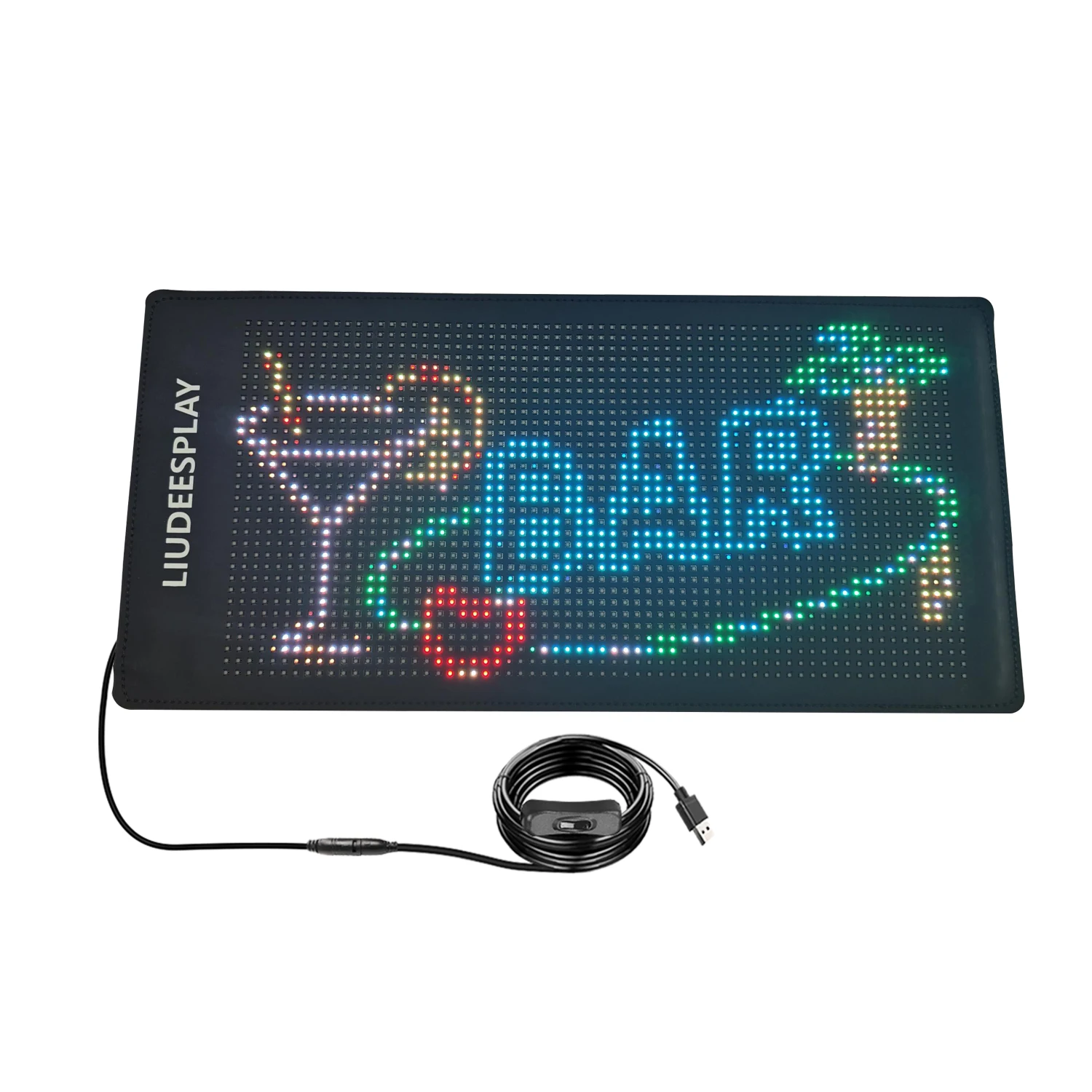 LIUDEESPLAY LED Sign For Car Flexible LED Display Rear Window Animation Matrix With Custom Text APP Programmable Board