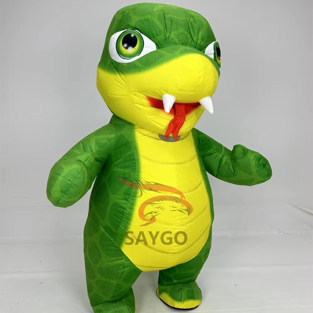 Customized Inflatable Snake Mascot Costume 2m/2.6m/3m Unisex Cosplay Fursuit Adult Furry Chinese New Year Suits Carnival