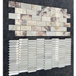 Китайская мозаичная плитка Calacatta из фиолетового мрамора для украшения