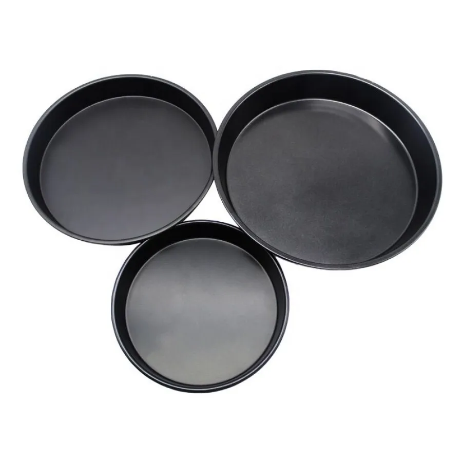 6~10 inch Carbon Steel Non-stick Round Deep Dish Oven Tray for Home Kitchen Bakeware Bread Cake Homemade Pizza Pan