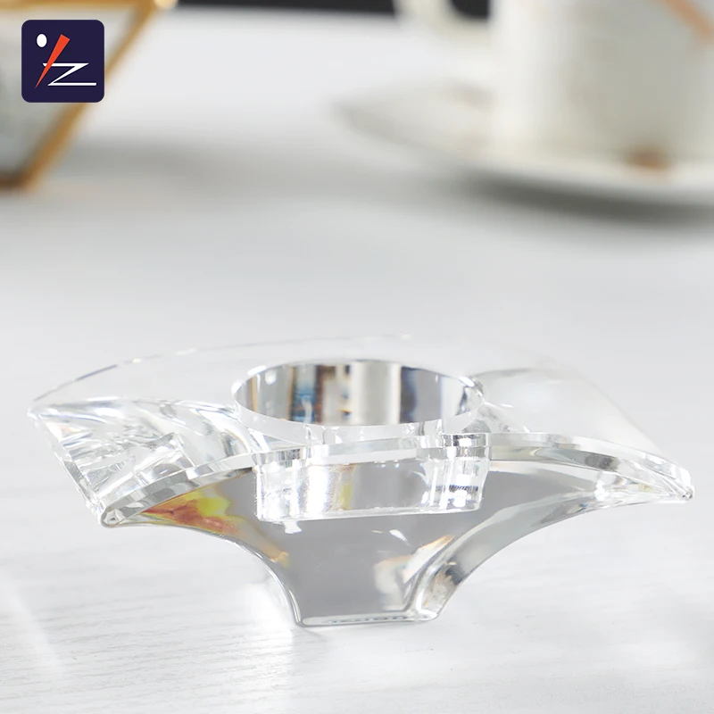 New crystal glass ball wax tealight aluminum candle holder