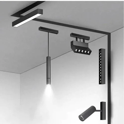 Современный светодиодный магнитный Трековый светильник линейный Регулируемый Встраиваемый магнитная система трековые светильники для помещений