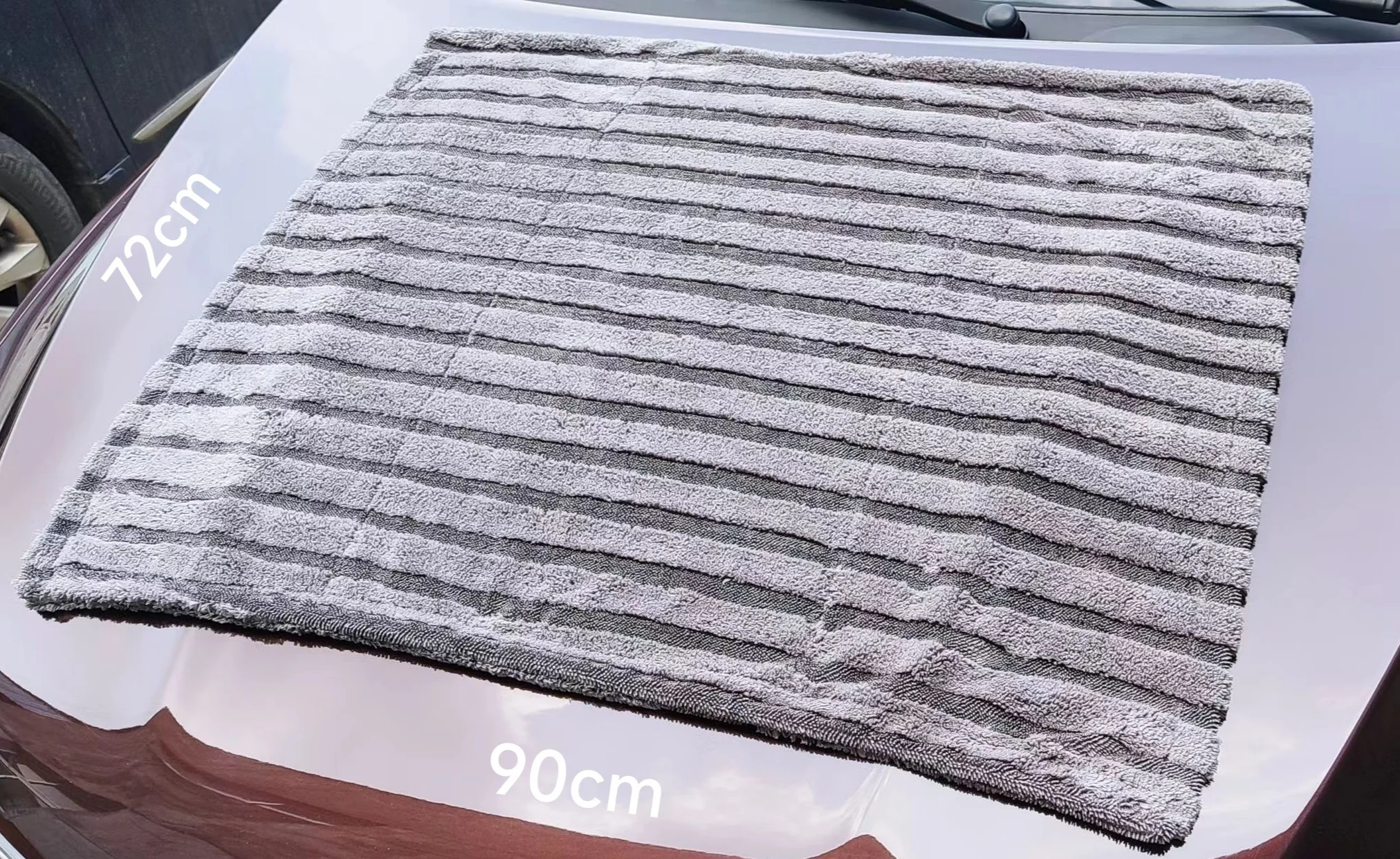 Premium 70x90cm Dual Layer Car Detailing Microfiber Twisted Drying Towel, Hybrid Twister Towel for Car Drying