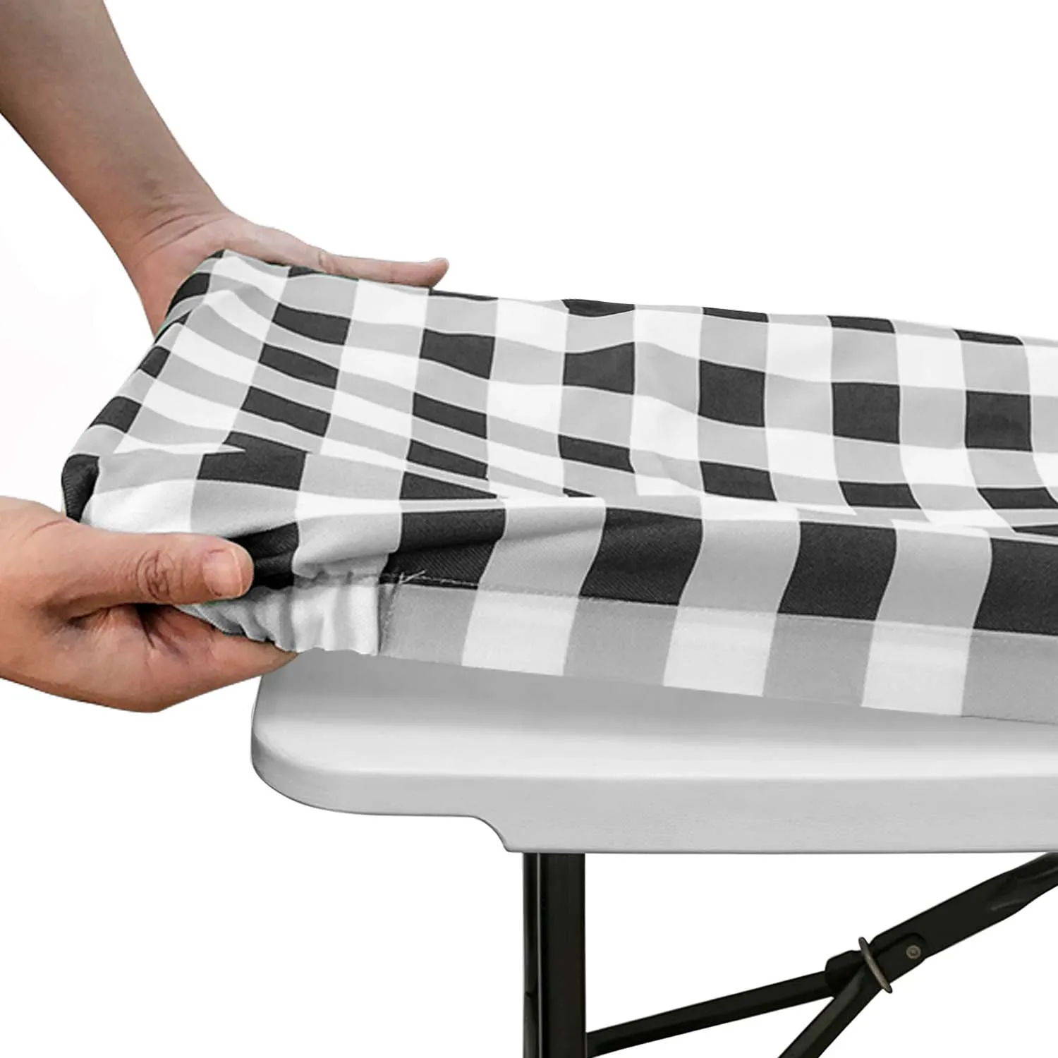 Washable Easy To Clean Plaid Custom Color Rectangular Table Cloth Waterproof Tablecloth Fabric Table Cover For Outdoor Courtyard