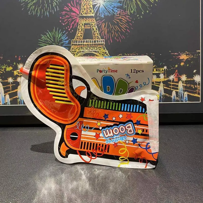 2022 New Party Fireworks Cool Pistol Shape Confetti Handheld Fireworks Birthday Party Creative Inflatable Fireworks Gun Toys