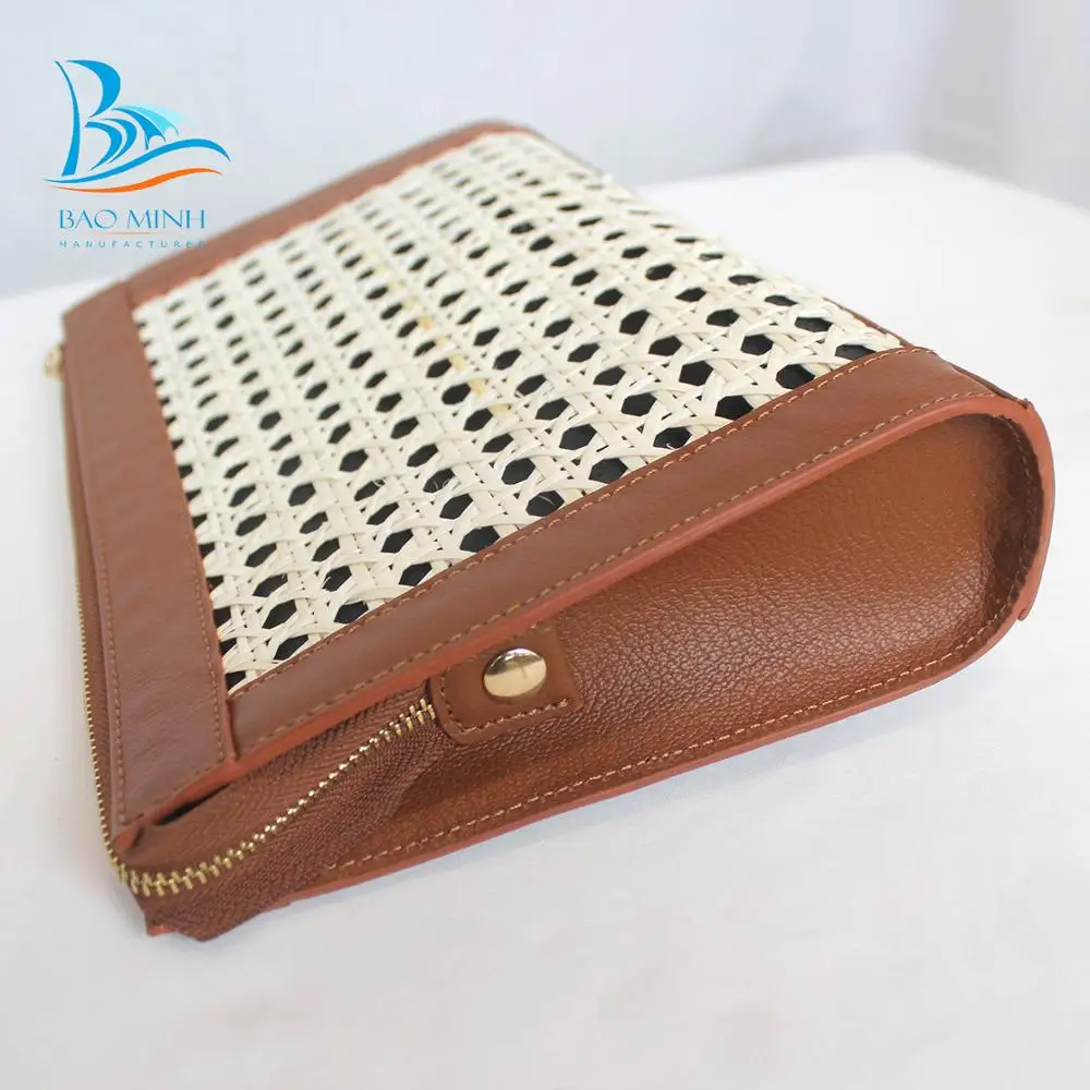 Лидер продаж 2023 женский кожаный клатч с ротанговыми лямками модные роскошные сумки от производителя