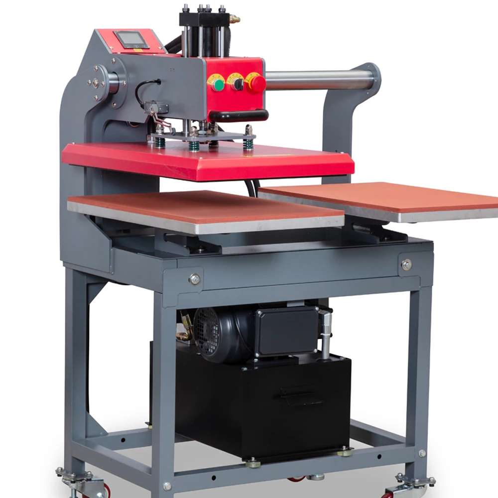 A Factory Hydraulic Up Slide 2 Stations T shirt Printing Heat Press Machine