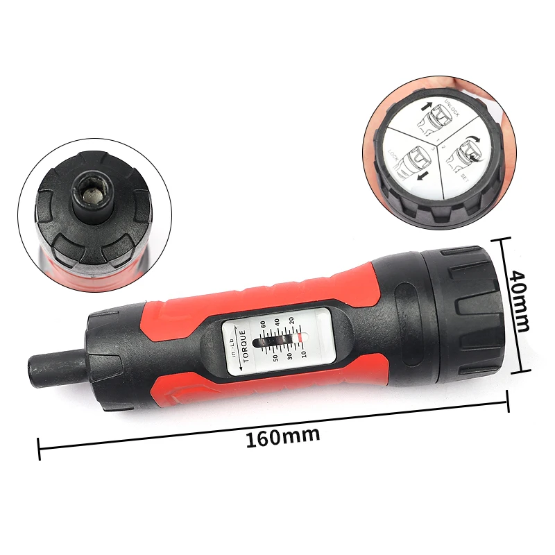 10-65In.lb предустановленный динамометрический ключ Отвертка Регулируемый Динамометрический тестер Ручной Динамометрический шуруповерт