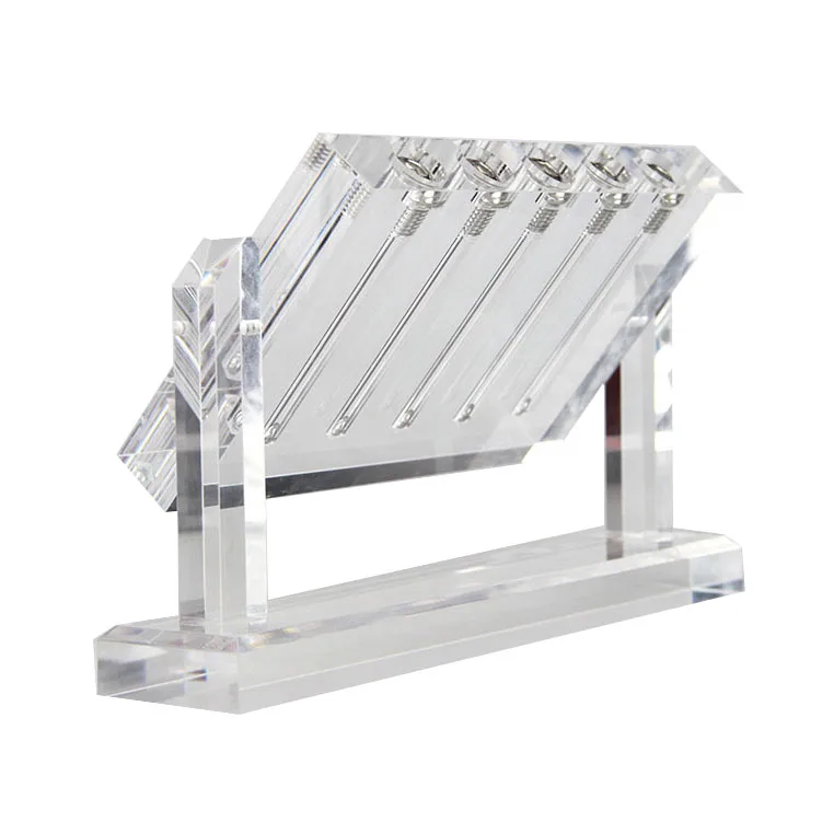 custom car oil comparison display stand Acrylic Transmission Oil Viscometer Demonstration Stand