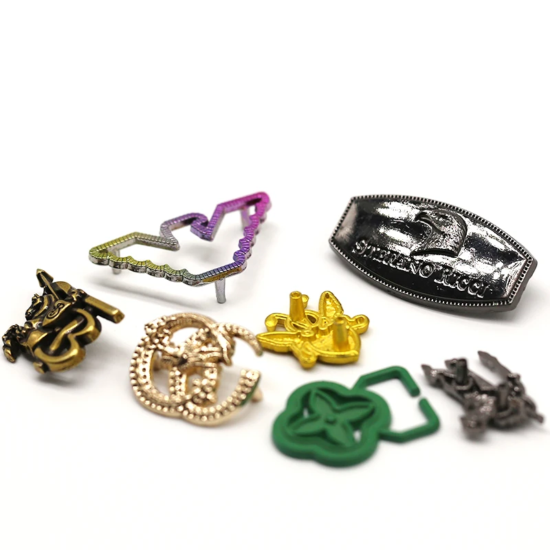 High Quality Rectangle Metal Casting Clothing Metal Label Tag Golden Engraved Logo Custom Metal Clothing Labels