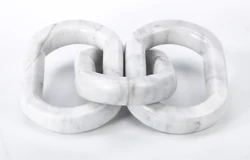 Luxury Home Decor White/Black Marble Chain Link