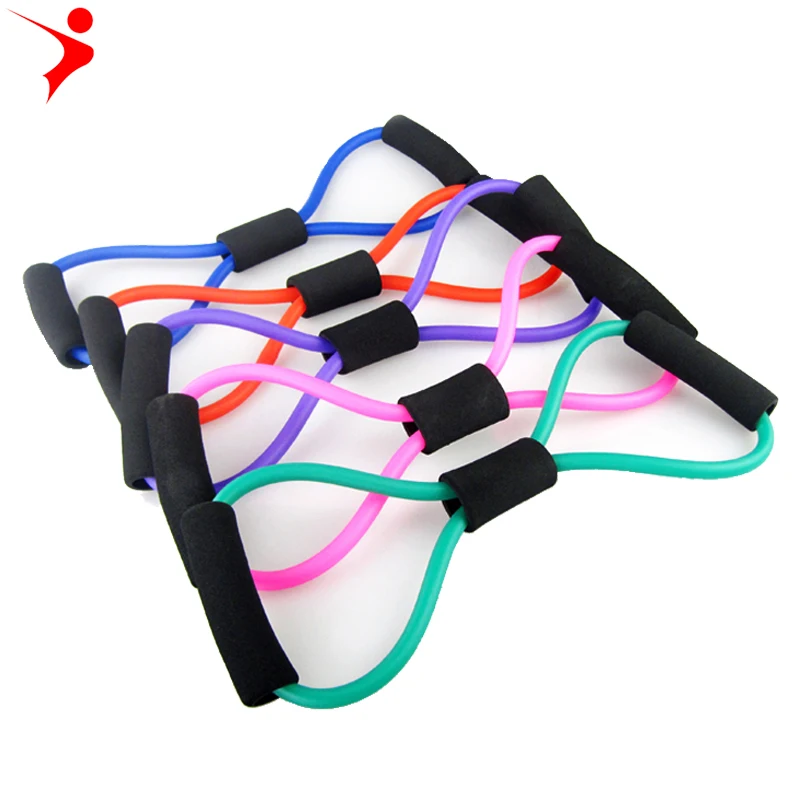 Eight-Character Chest Expander Rally Girl Child Rally 8 Word Chestnut Yoga Rubber Band Tension Rope