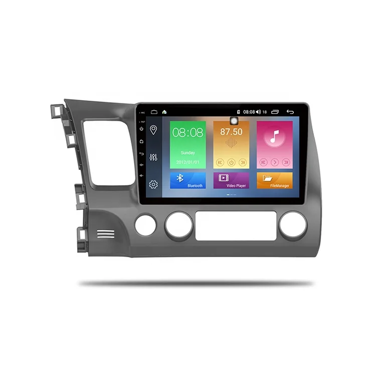 IOKONE 10.1'' Android 9.0 GPS Navigation System Car Multimedia DVD Player For Honda Civic 2006 2007 2008 2009 2010 2011