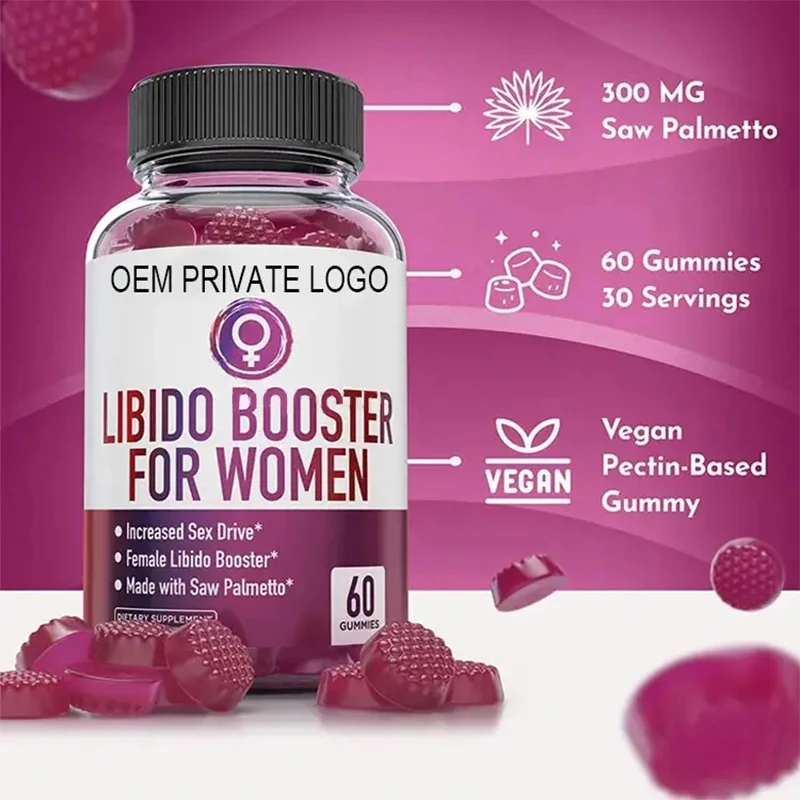 Private Label OEM Libido Booster Gummies for Women Saw Palmetto Natural Herb Female Libido Booster Gummy