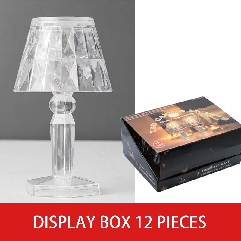 Crystal table lamp led transparent acrylic creative night light simple bedside lamp
