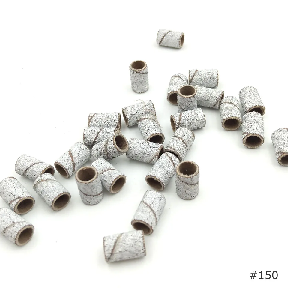 100 шт./компл. шлифовальные ленты для дизайна ногтей с оправкой, инструмент для маникюра и педикюра, дрель для ногтей, аксессуары, инструменты для удаления геля