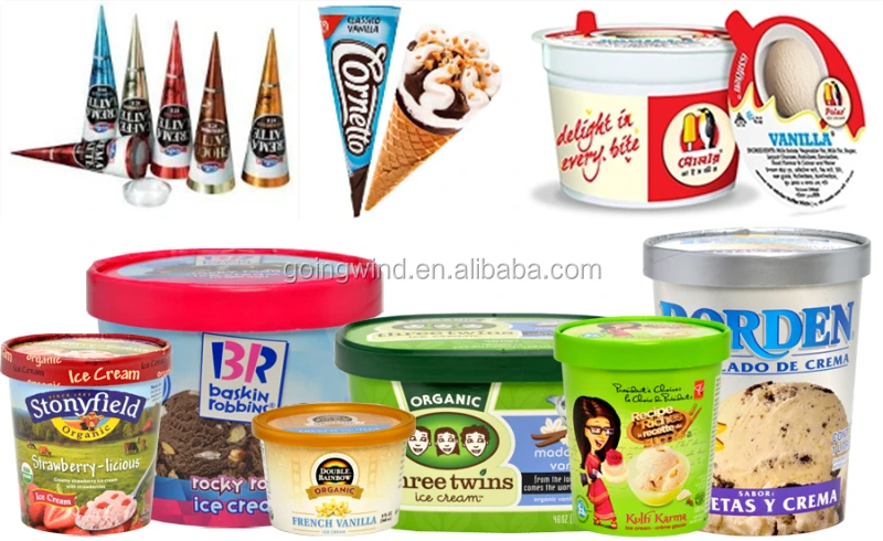 Automatic ice cream making machine factory plant full-auto commercial hard ice-cream make line machines cheap price for sale